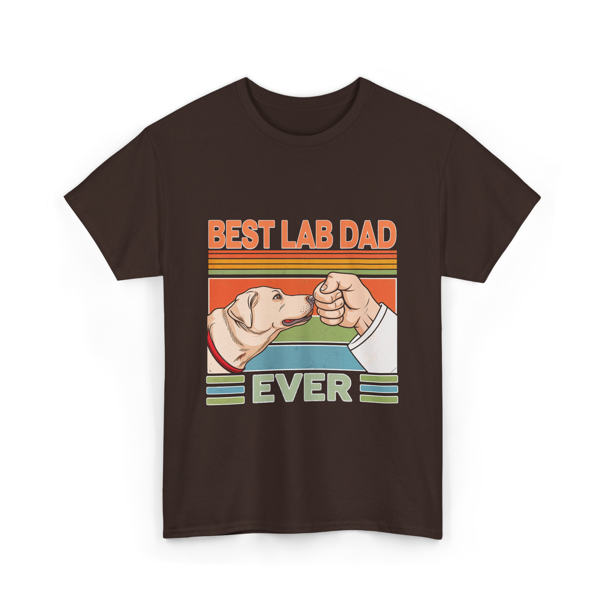 Best Lab Dad Ever Labrador T-Shirt - Dark Chocolate