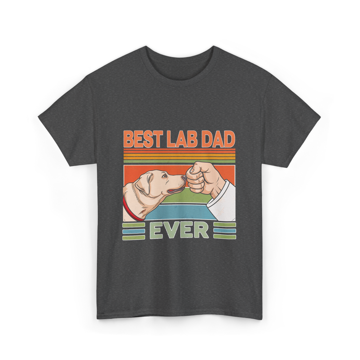 Best Lab Dad Ever Labrador T-Shirt - Dark Heather