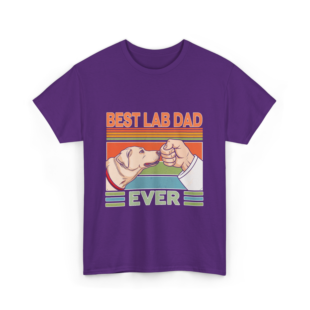 Best Lab Dad Ever Labrador T-Shirt - Purple