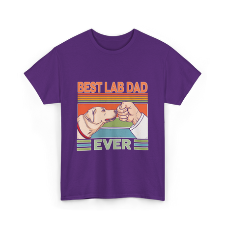 Best Lab Dad Ever Labrador T-Shirt - Purple