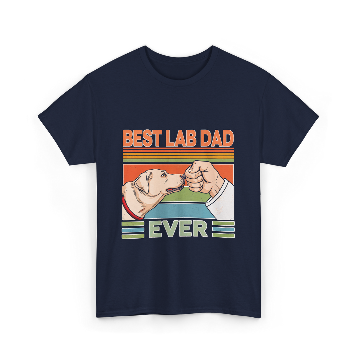 Best Lab Dad Ever Labrador T-Shirt - Navy