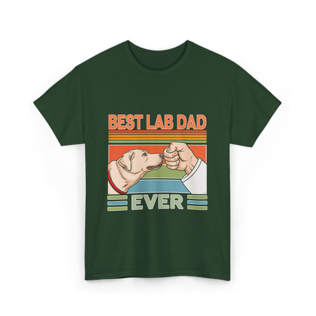 Best Lab Dad Ever Labrador T-Shirt - Forest Green