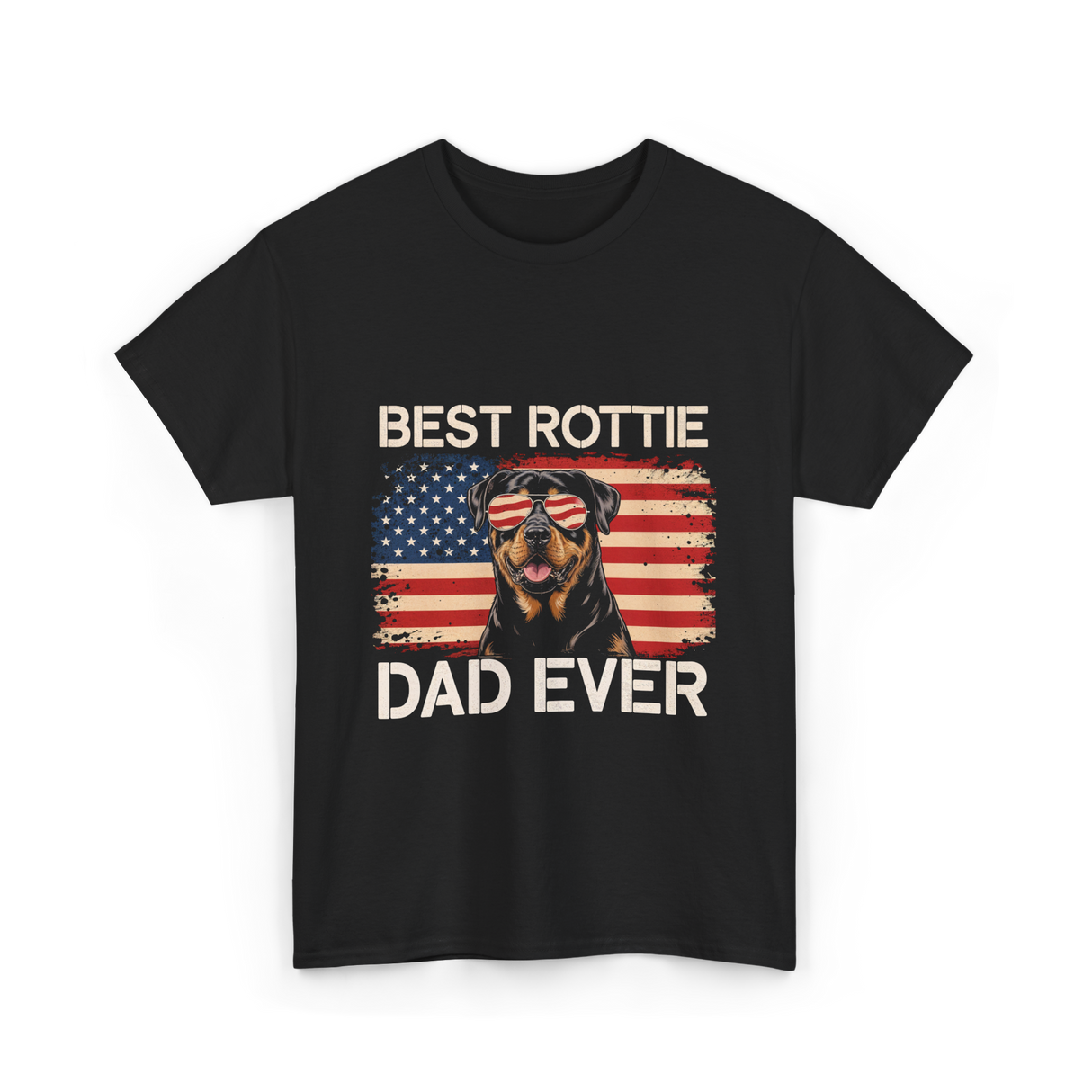 Best Rottie Dad Ever Rottweiler T-Shirt - Black