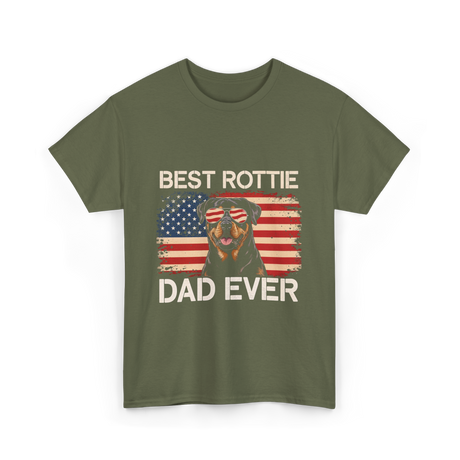 Best Rottie Dad Ever Rottweiler T-Shirt - Military Green