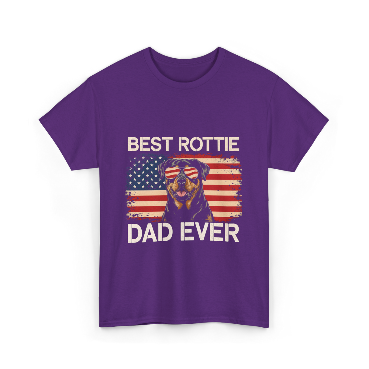 Best Rottie Dad Ever Rottweiler T-Shirt - Purple