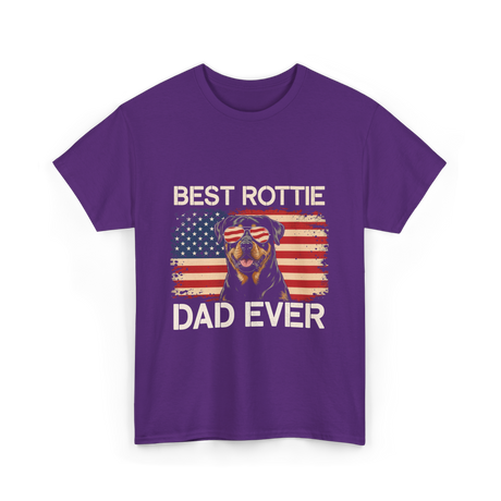 Best Rottie Dad Ever Rottweiler T-Shirt - Purple