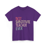 Best Substitute Teacher Teacher T-Shirt - Purple