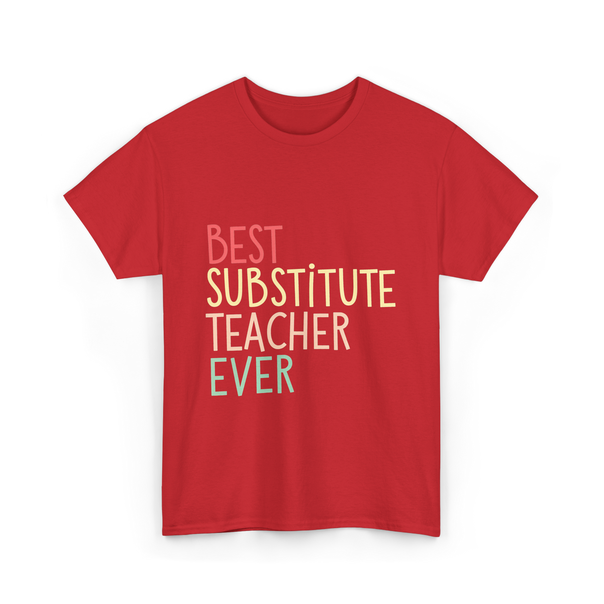 Best Substitute Teacher Teacher T-Shirt - Red