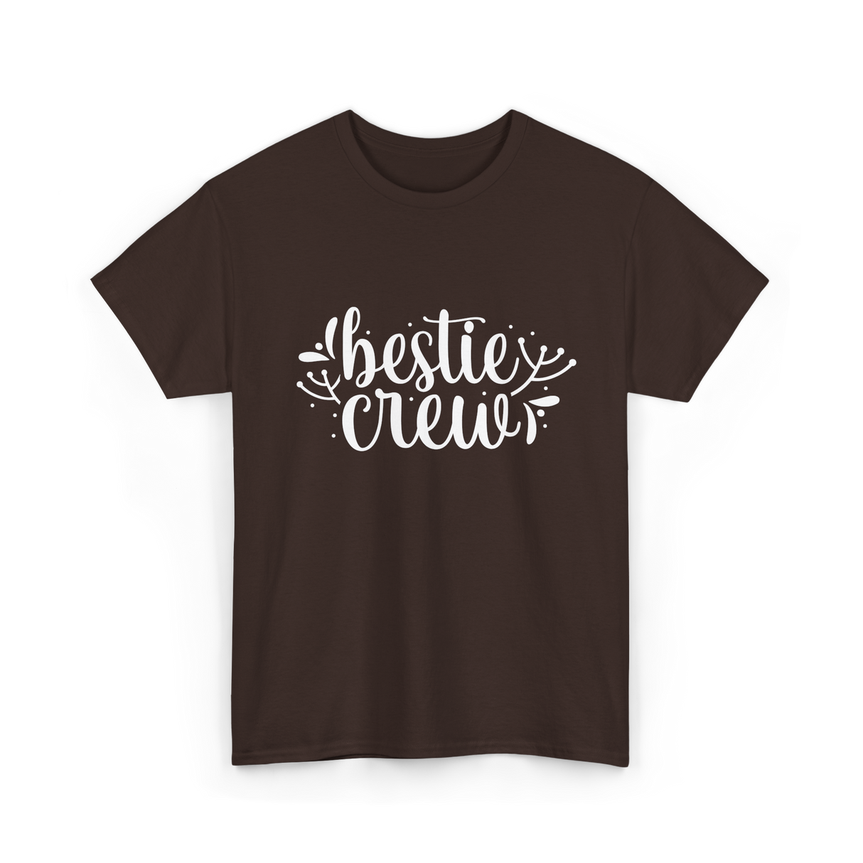 Bestie Crew Friends Friendship T-Shirt - Dark Chocolate