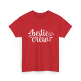 Bestie Crew Friends Friendship T-Shirt - Red