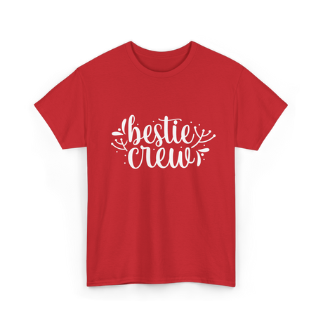 Bestie Crew Friends Friendship T-Shirt - Red