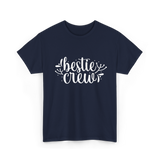 Bestie Crew Friends Friendship T-Shirt - Navy