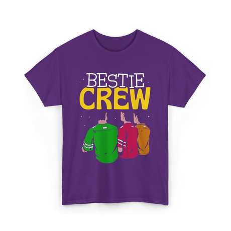 Bestie Crew Friendship Friends Team T-Shirt - Purple