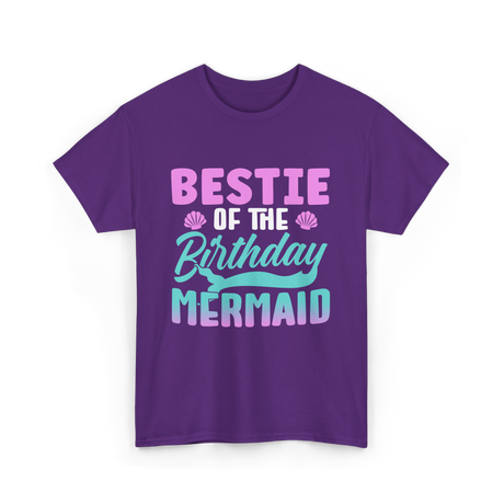 Bestie Mermaid Birthday Party T-Shirt - Purple