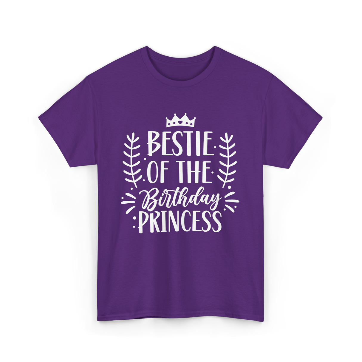 Bestie of the Birthday Princess Friendship T-Shirt - Purple