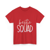 Bestie Squad Friendship Besties T-Shirt - Red