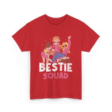 Bestie Squad Friendship Friends T-Shirt - Red