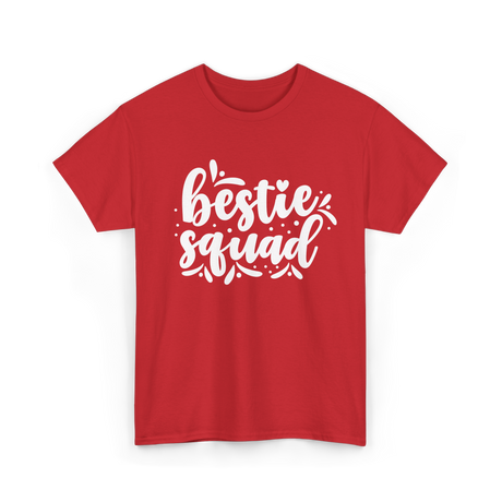 Bestie Squad Friendship Friends T-Shirt - Red