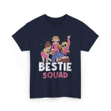 Bestie Squad Friendship Friends T-Shirt - Navy