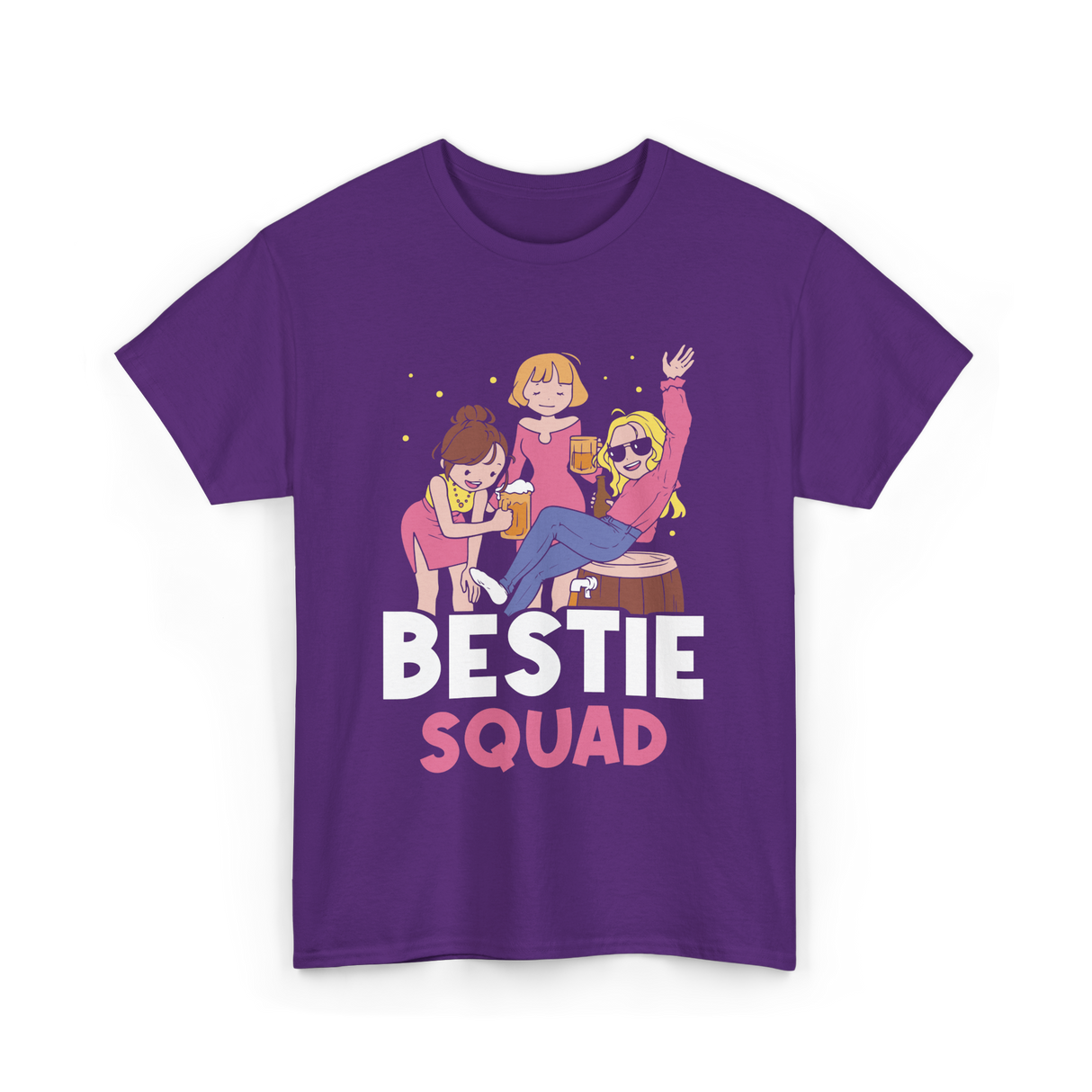 Bestie Squad Friendship Friends T-Shirt - Purple