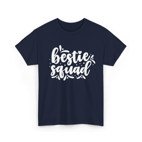 Bestie Squad Friendship Friends T-Shirt - Navy