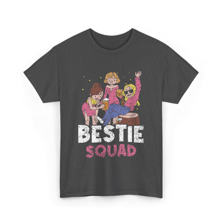 Bestie Squad Friendship Friends T-Shirt - Dark Heather