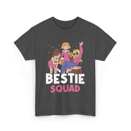 Bestie Squad Friendship Friends T-Shirt - Dark Heather