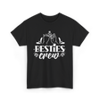 Besties Crew Friends Friendship T-Shirt - Black