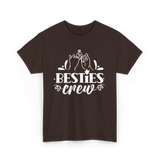 Besties Crew Friends Friendship T-Shirt - Dark Chocolate