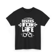 Besties For Life Friendship Friends T-Shirt - Black