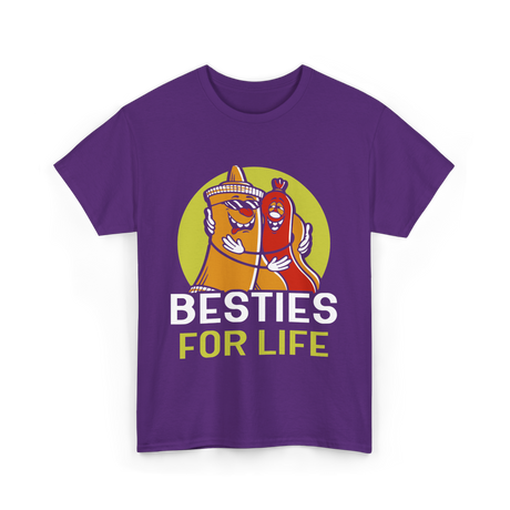 Besties For Life Friendship Friends T-Shirt - Purple