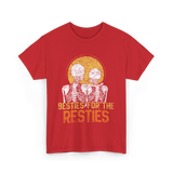 Besties For The Resties Friendship T-Shirt - Red