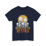 Besties For The Resties Friendship T-Shirt - Navy