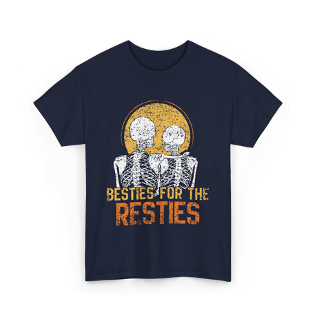 Besties For The Resties Friendship T-Shirt - Navy