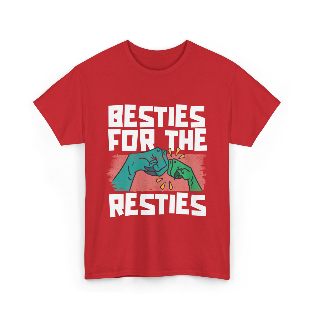 Besties For The Resties Friendship T-Shirt - Red