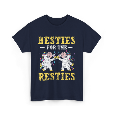 Besties For The Resties Friendship T-Shirt - Navy