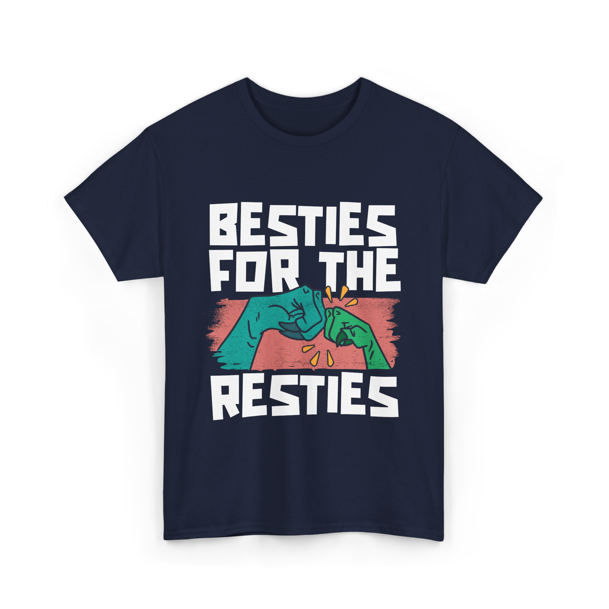 Besties For The Resties Friendship T-Shirt - Navy