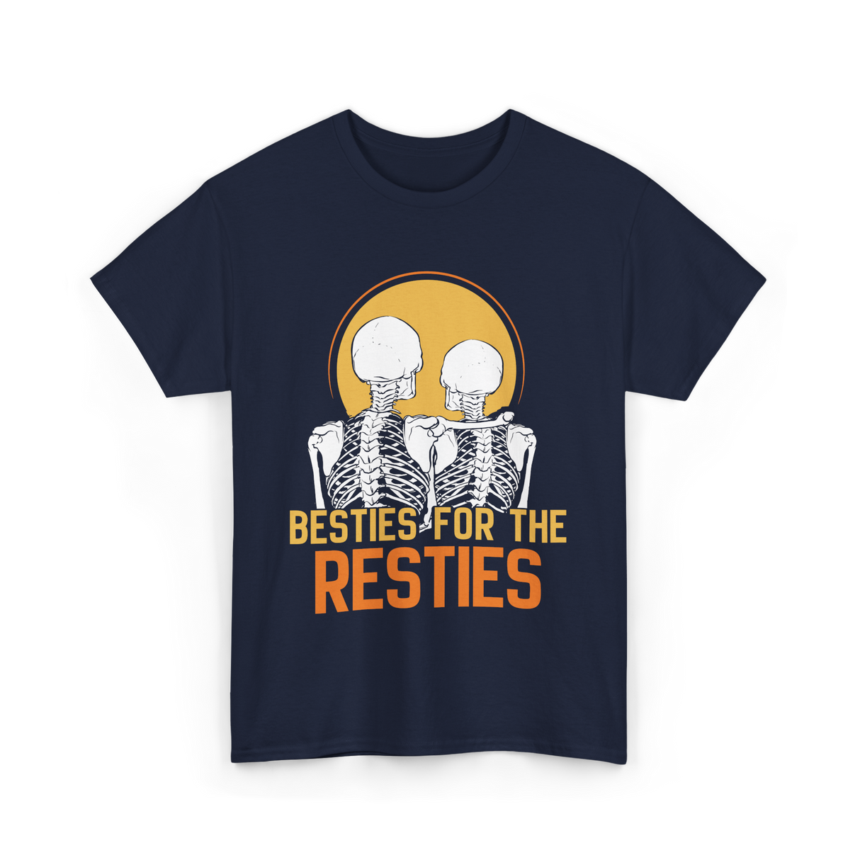 Besties For The Resties Friendship T-Shirt - Navy