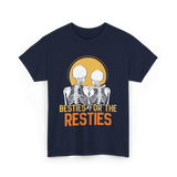 Besties For The Resties Friendship T-Shirt - Navy