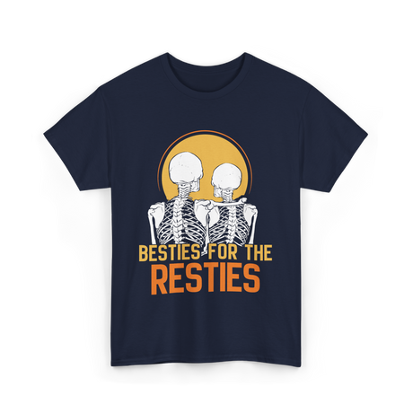 Besties For The Resties Friendship T-Shirt - Navy