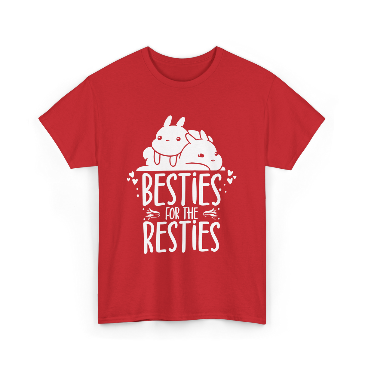 Besties For The Resties Friendship T-Shirt - Red