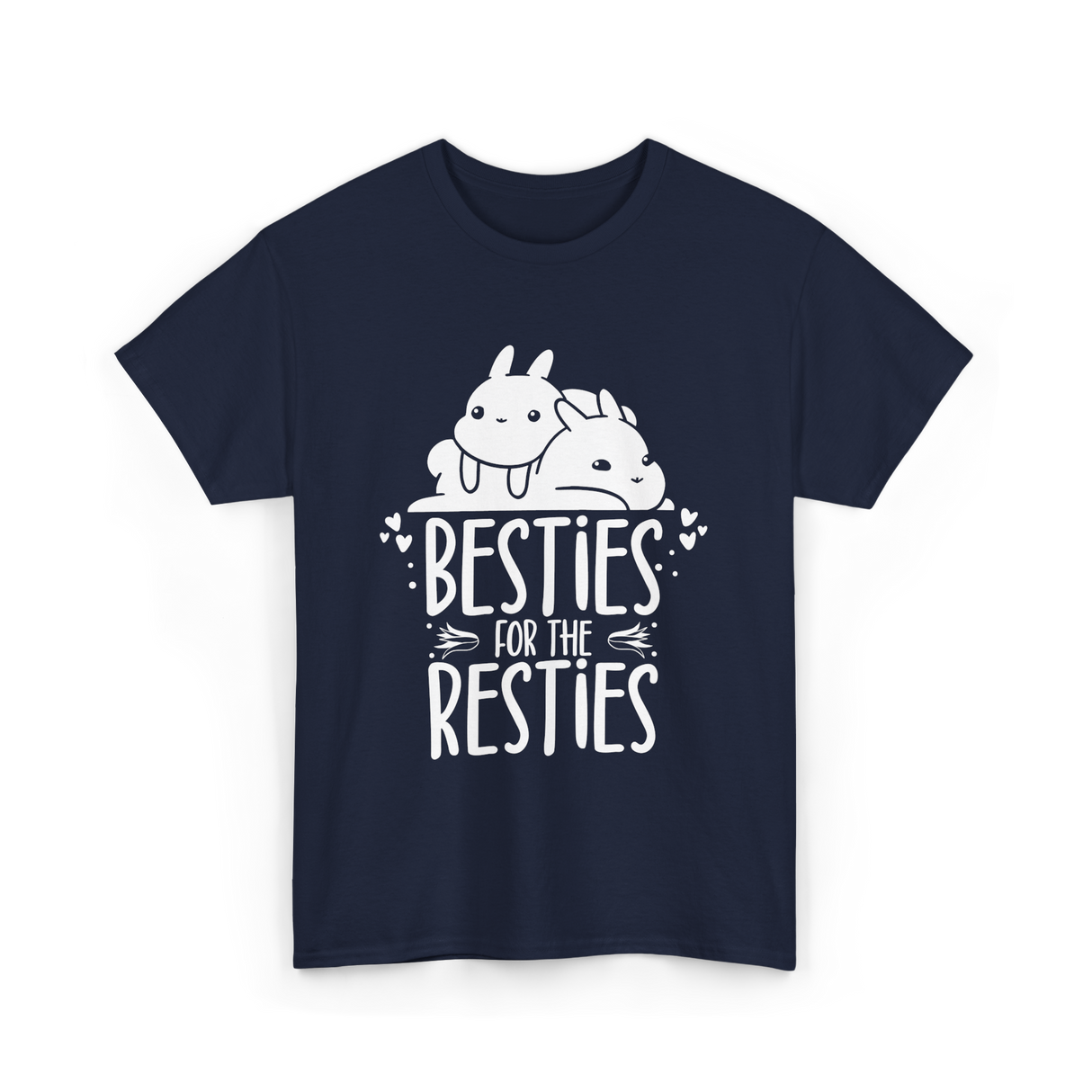 Besties For The Resties Friendship T-Shirt - Navy