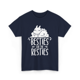 Besties For The Resties Friendship T-Shirt - Navy