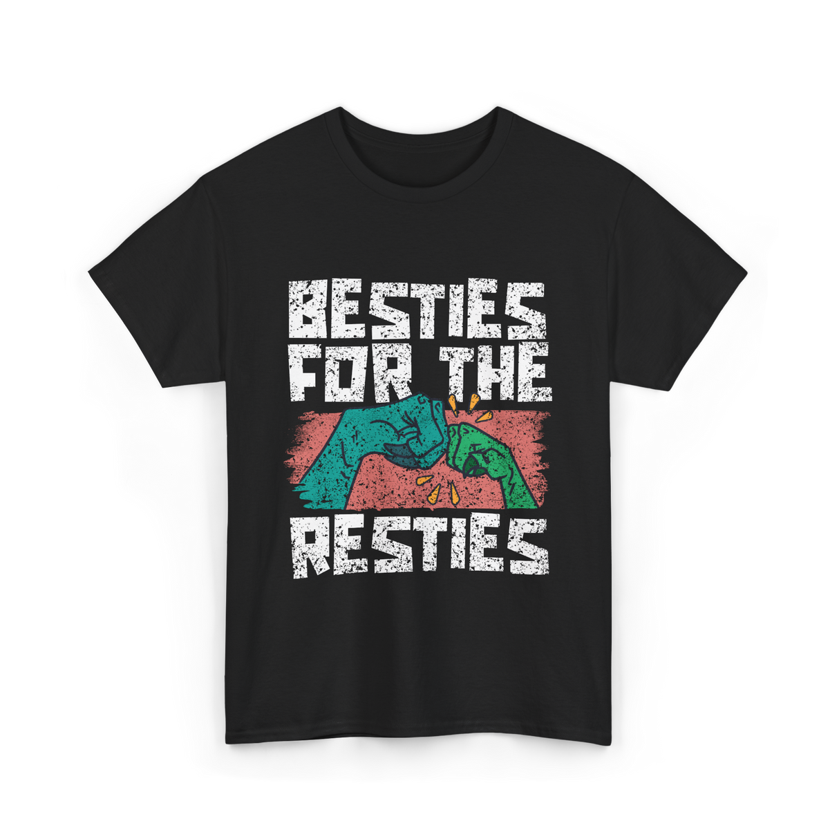 Besties For The Resties Friendship T-Shirt - Black