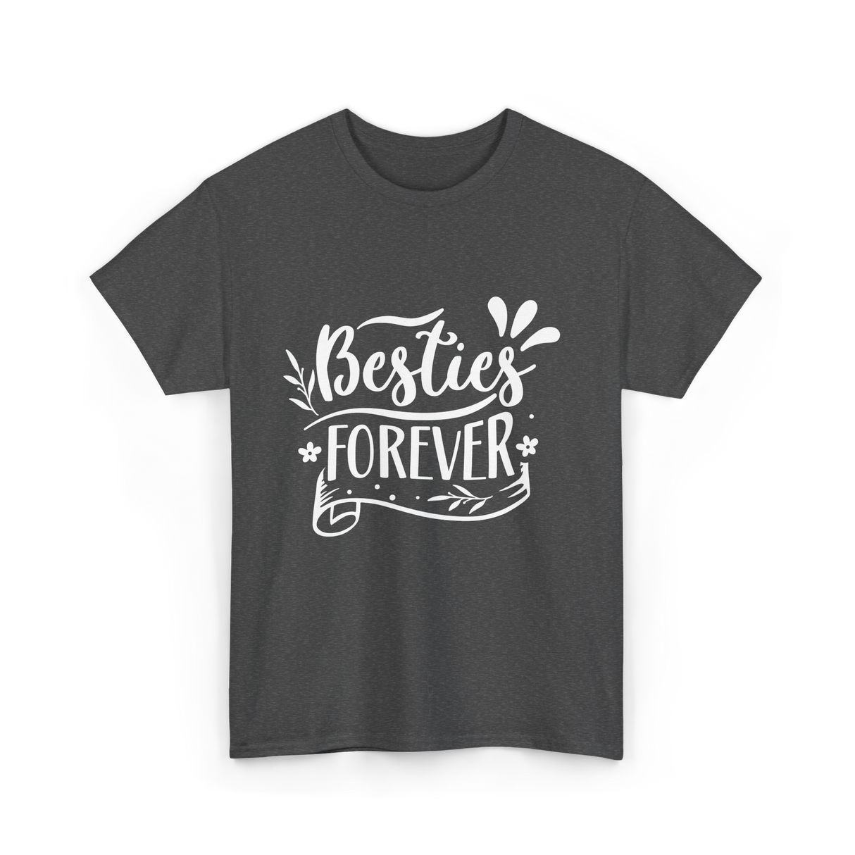 Besties Forever Friendship Friends T-Shirt - Dark Heather