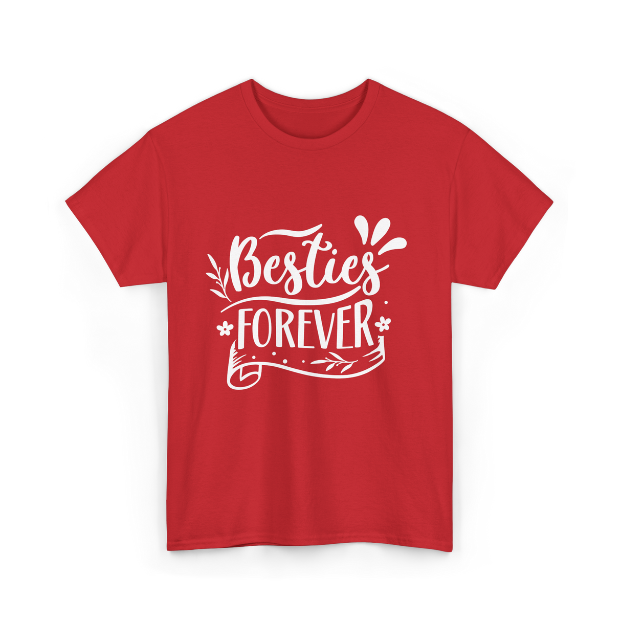 Besties Forever Friendship Friends T-Shirt - Red