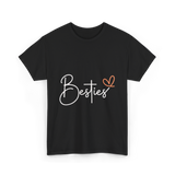 Besties Friendship Best Friend T-Shirt - Black