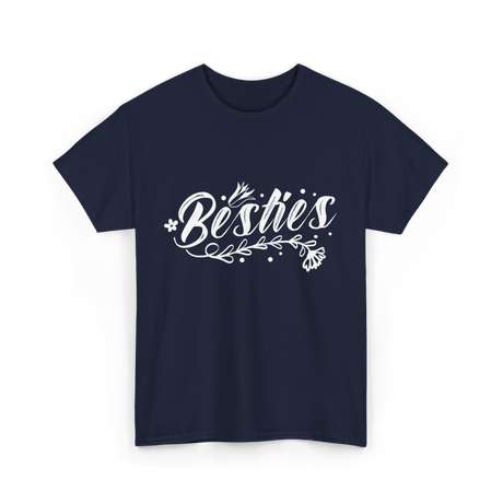 Besties Friendship Best Friend T-Shirt - Navy