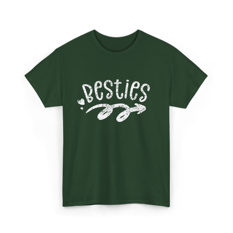 Besties Friendship Best Friend T-Shirt - Forest Green