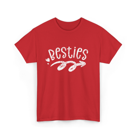 Besties Friendship Best Friend T-Shirt - Red